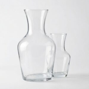 Juego de 2 Jarras de Cristal Transparente tipo Florero