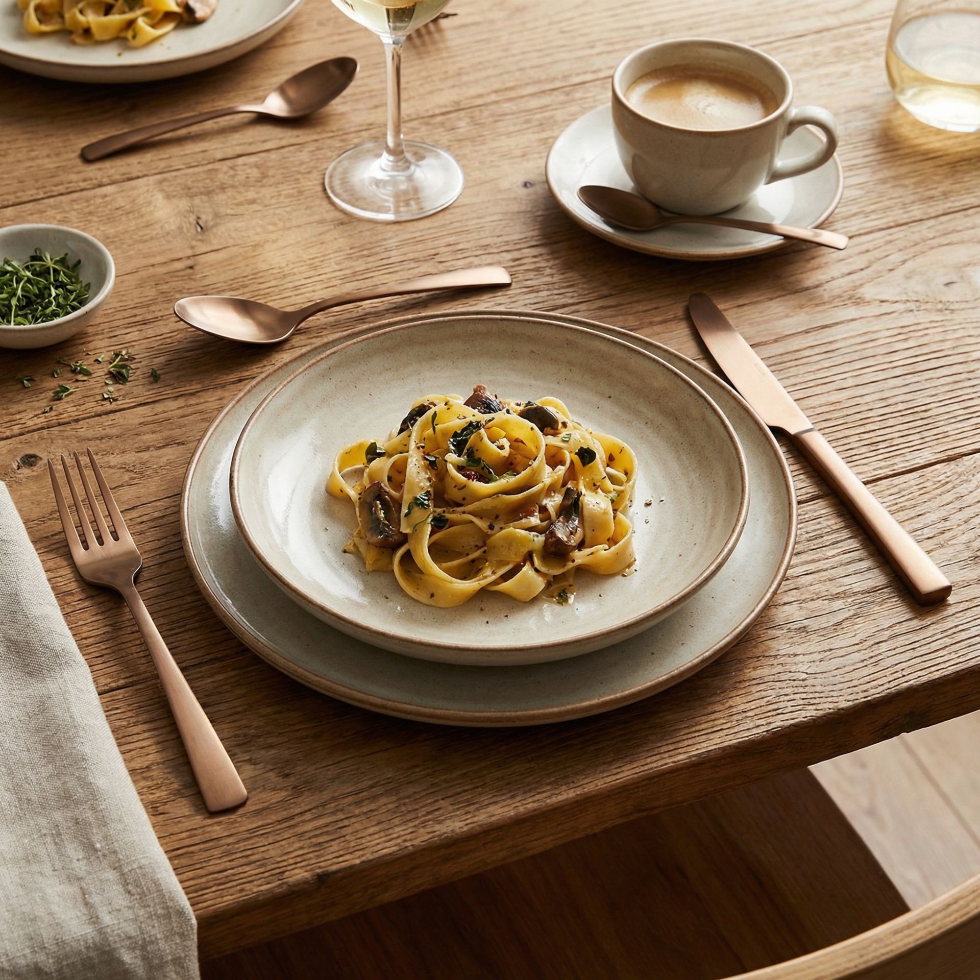 Cubertería Acabado Cobre Cepillado - Set 4 piezas - Imagen 4